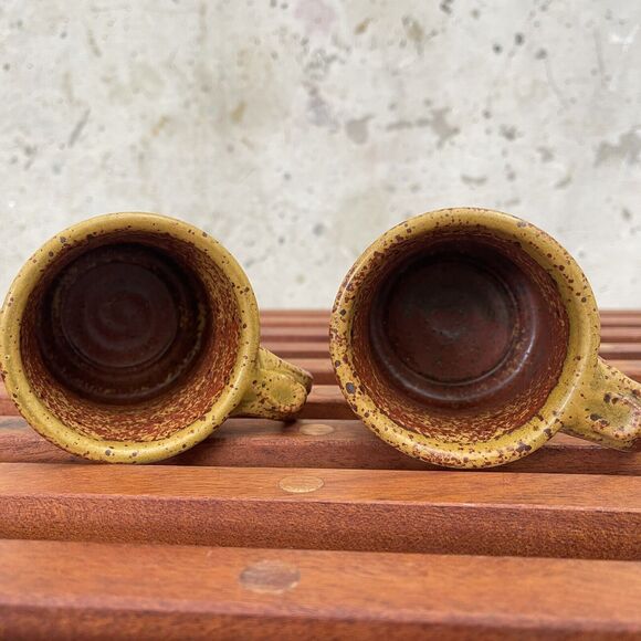 Rare Vintage Wally Schwab Flameware Ceramic Teapot w/ 2 Mugs - Picture 8 of 15